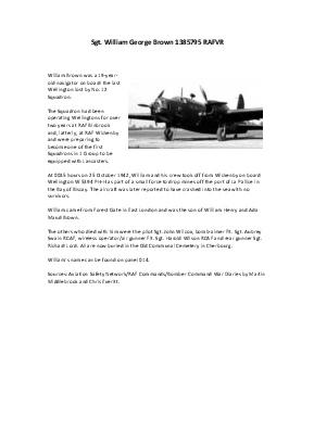 A preview of a PDF biography for Brown, William George